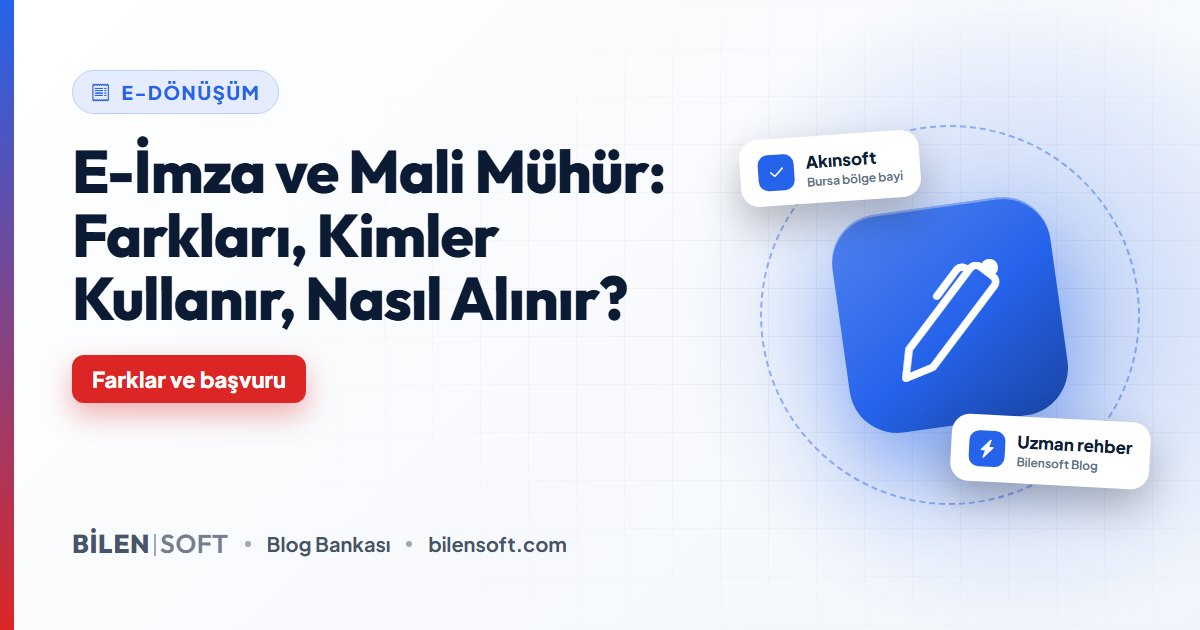 E-İmza ve mali mühür: bilgisayara takılı USB e-imza tokeni ile belge imzalama